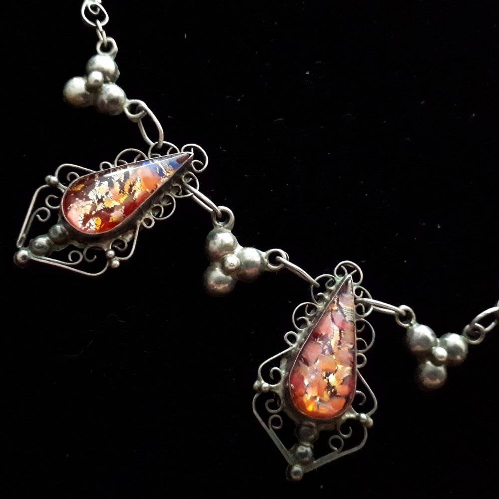 1940's Mexico Handmade 925 Silver Demi Parure - Picture 2 of 16